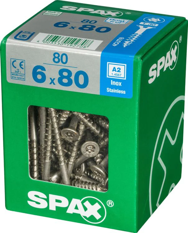 Spax A2 schroef T-star plus verzonken kop 6x80mm 80st - Image 2