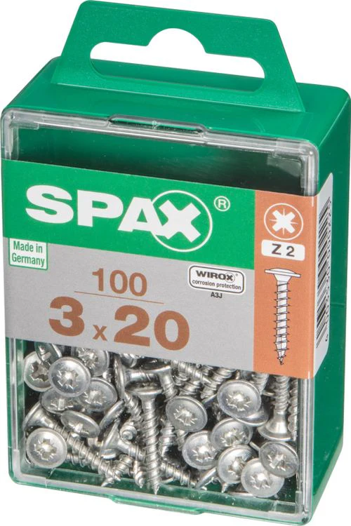 Spax achterwandschroef pozidrive discuskop 3x20mm 100st - Image 2
