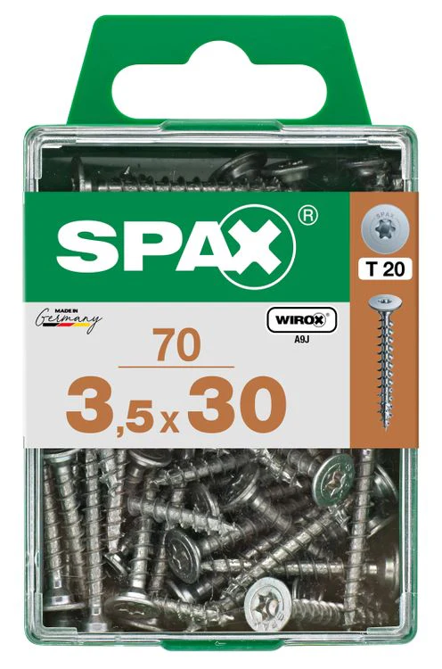 Spax achterwandschroef T-star plus discuskop 3,5x30mm 70st - Image 2