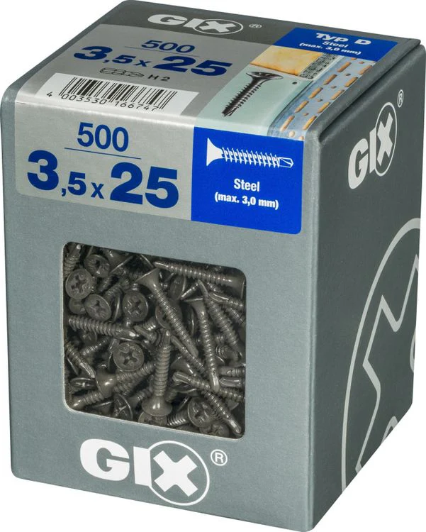 Spax GIX gipsplaatschroef philips trompetkop 3,5x25mm 500st - Image 2