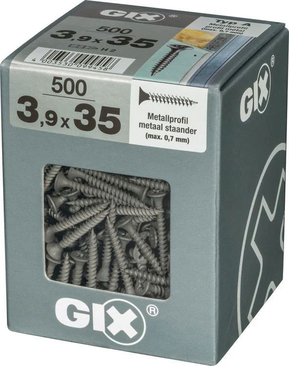 Spax GIX gipsplaatschroef philips trompetkop 3,9x35mm 500st - Image 2