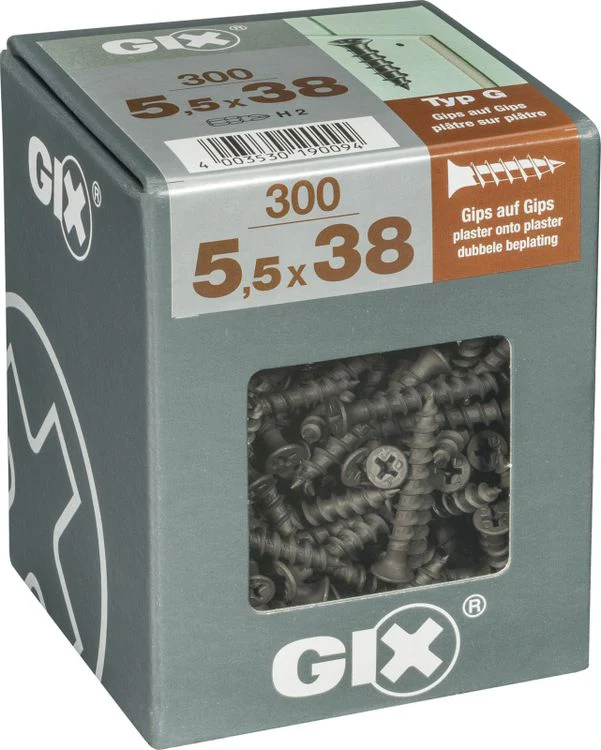 Spax GIX gipsplaatschroef philips trompetkop 5,5x38mm 300st - Image 2