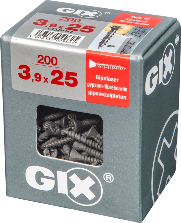 Spax GIX gipsplaatschroef philips verzonken kop 3,9x25mm 200st - Image 2