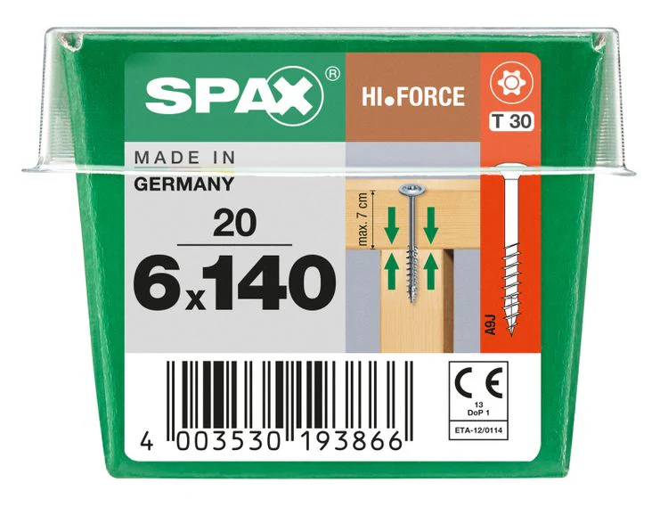 Spax HI.Force schroef T-star plus discuskop 6x140mm 20st - Image 2