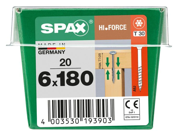 Spax HI.Force schroef T-star plus discuskop 6x180mm 20st - Image 3