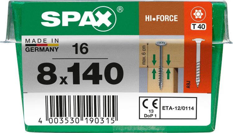 Spax HI.Force schroef T-star plus discuskop 8x140mm 16st - Image 3
