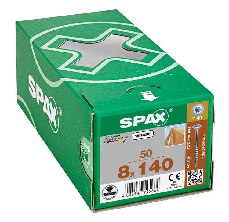 Spax HI.Force schroef T-star plus discuskop 8x140mm 50st