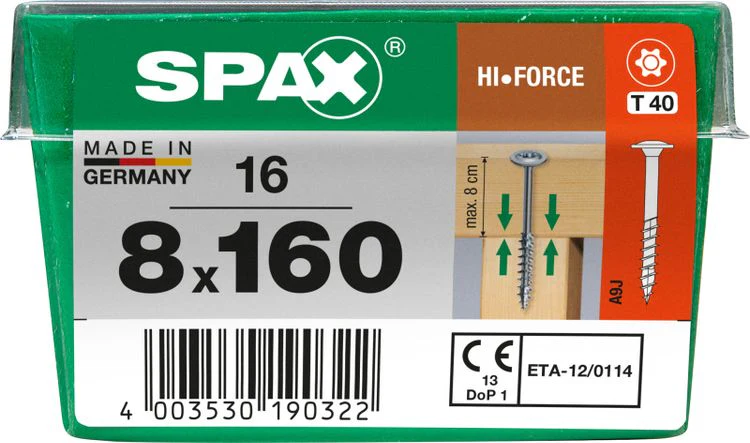 Spax HI.Force schroef T-star plus discuskop 8x160mm 16st - Image 3