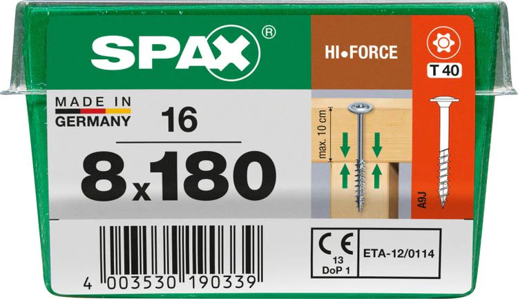 Spax HI.Force schroef T-star plus discuskop 8x180mm 16st - Image 3