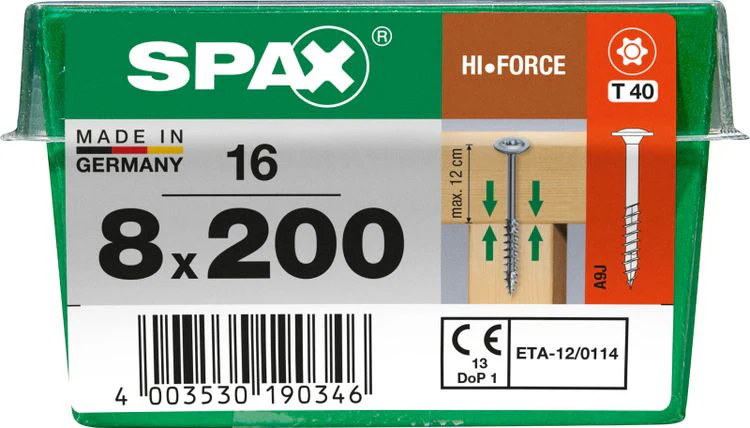 Spax HI.Force schroef T-star plus discuskop 8x200mm 16st - Image 3