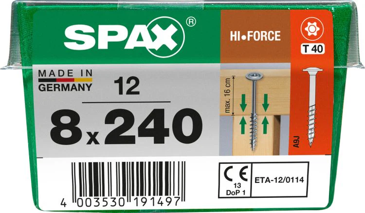 Spax HI.Force schroef T-star plus discuskop 8x240mm 12st - Image 3