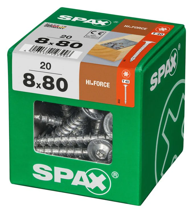 Spax HI.Force schroef T-star plus discuskop 8x80mm 20st - Image 2