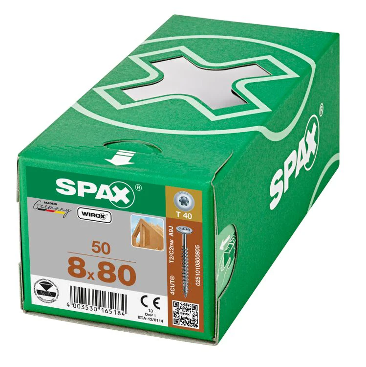 Spax HI.Force schroef T-star plus discuskop 8x80mm 50st - Image 2