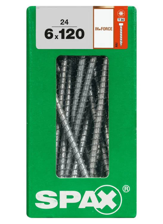 Spax IN.Force schroef T-star plus cilinderkop 6x120mm 24st - Image 3