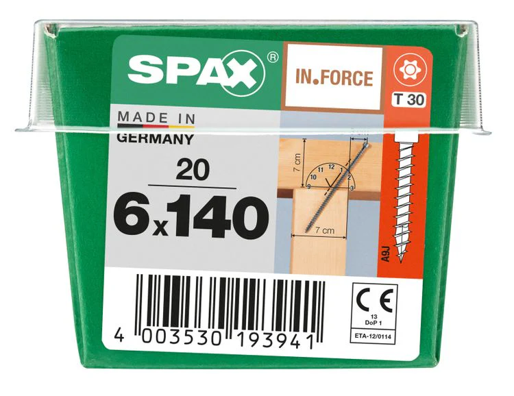 Spax IN.Force schroef T-star plus cilinderkop 6x140mm 20st - Image 3