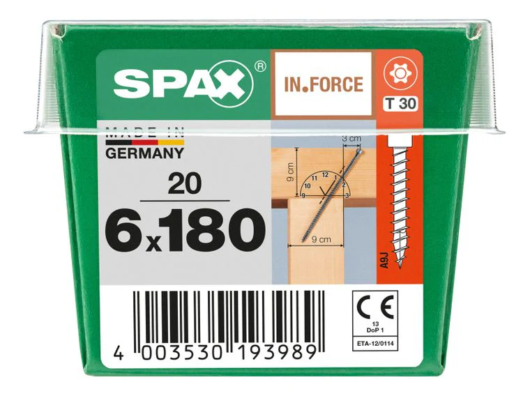 Spax IN.Force schroef T-star plus cilinderkop 6x180mm 20st - Image 3
