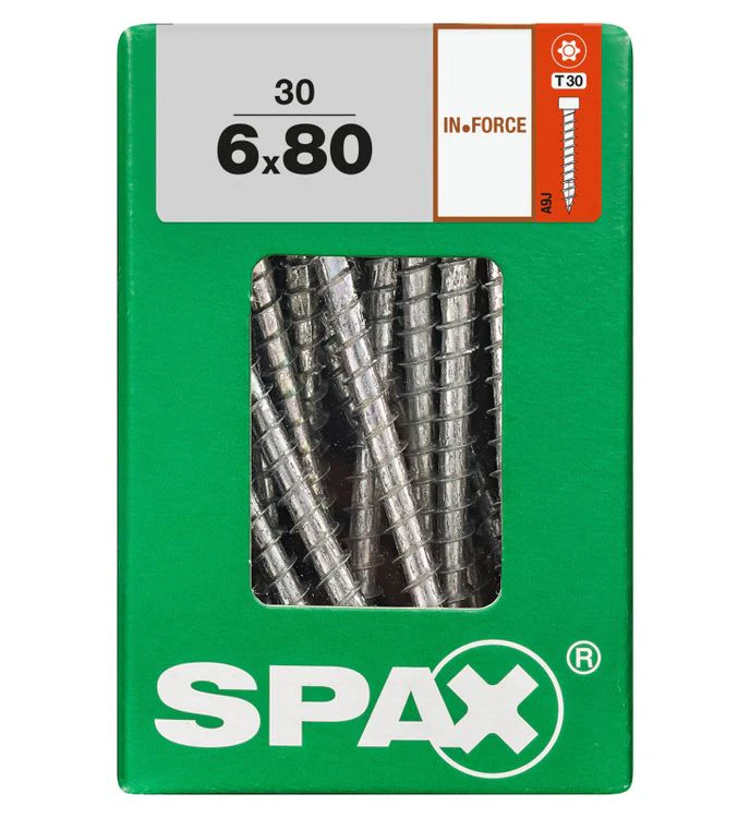 Spax IN.Force schroef T-star plus cilinderkop 6x80mm 30st - Image 3