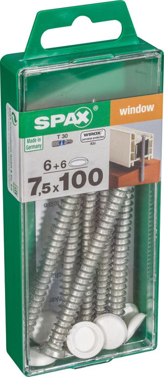Spax kozijnschroef T-star plus platkop 7,5x100mm 6st