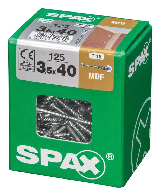 Spax mdf-schroef T-star plus platkop 3,5x40mm 125st - Image 2