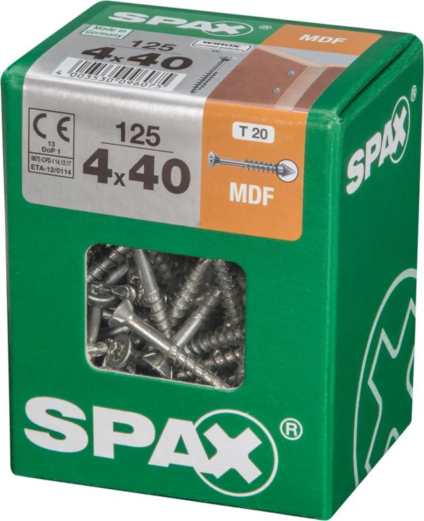 Spax mdf-schroef T-star plus platkop 4x40mm 125st - Image 2