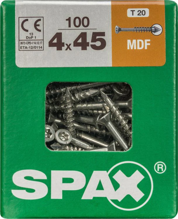 Spax mdf-schroef T-star plus platkop 4x45mm 100st - Image 3