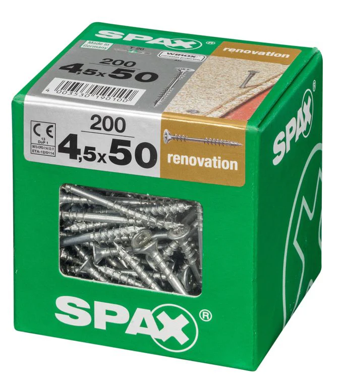Spax renovatieschroef T-star plus platkop 4,5x50mm 200st - Image 2