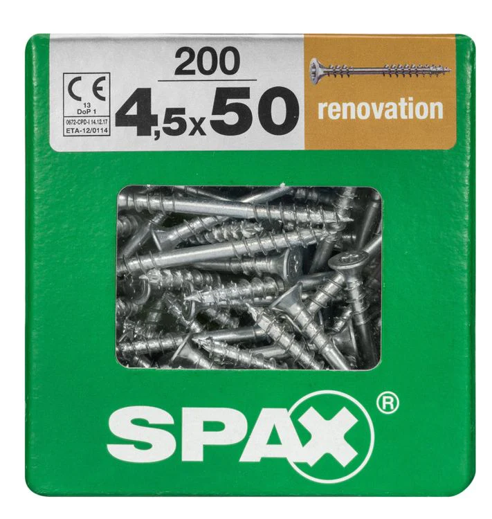 Spax renovatieschroef T-star plus platkop 4,5x50mm 200st - Image 3