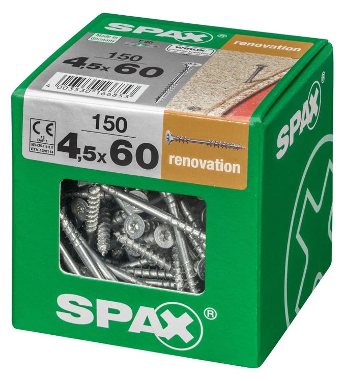Spax renovatieschroef T-star plus platkop 4,5x60mm 150st - Image 2