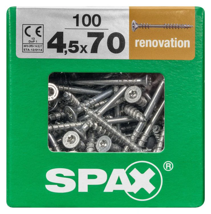 Spax renovatieschroef T-star plus platkop 4,5x70mm 100st - Image 3