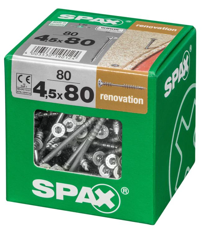 Spax renovatieschroef T-star plus platkop 4,5x80mm 80st - Image 2