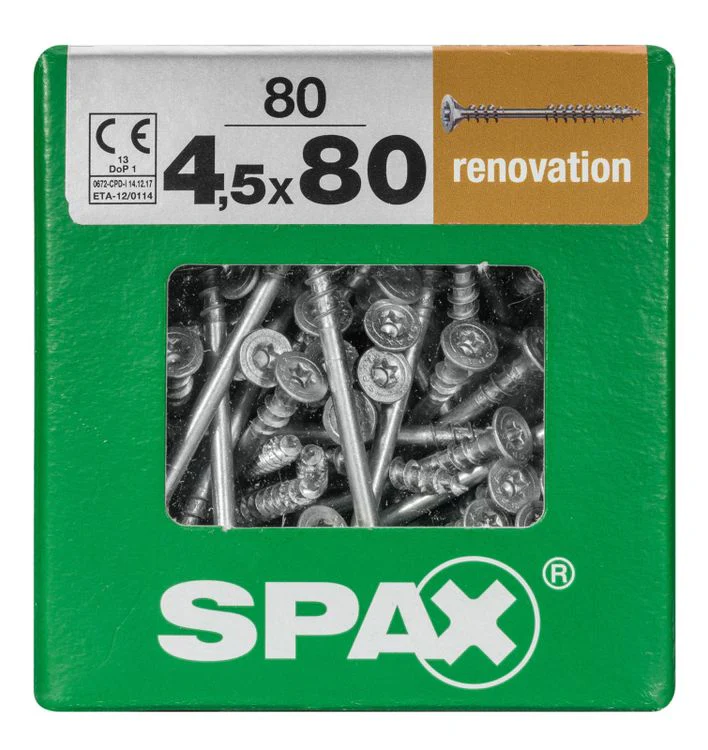 Spax renovatieschroef T-star plus platkop 4,5x80mm 80st - Image 3