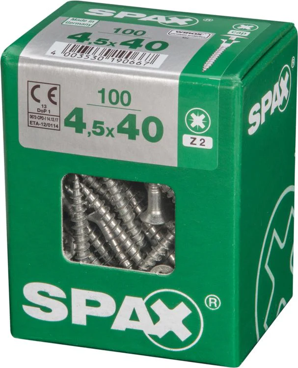 Spax schroef kopboring 4,5x40mm 100st - Image 2