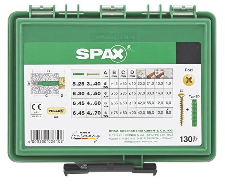 Spax schroef met plug pozidrive verzinkt 130st - Image 2