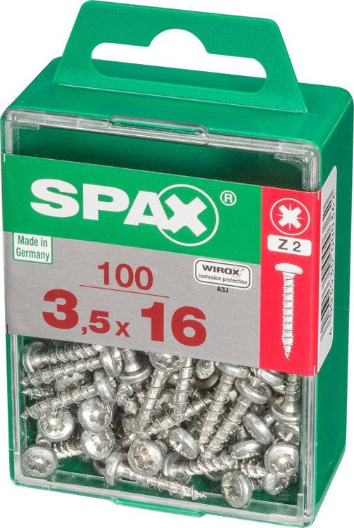 Spax schroef pozidrive bolkop 3,5x16mm 100st - Image 2