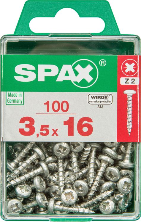 Spax schroef pozidrive bolkop 3,5x16mm 100st - Image 3
