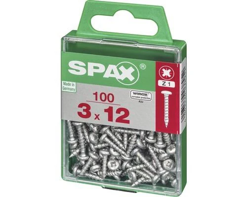 Spax schroef pozidrive bolkop 3x12mm 100st - Image 2