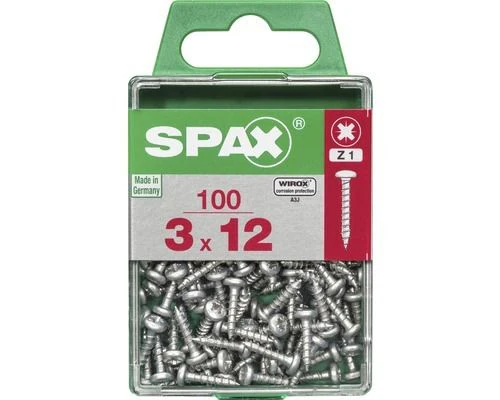 Spax schroef pozidrive bolkop 3x12mm 100st - Image 3