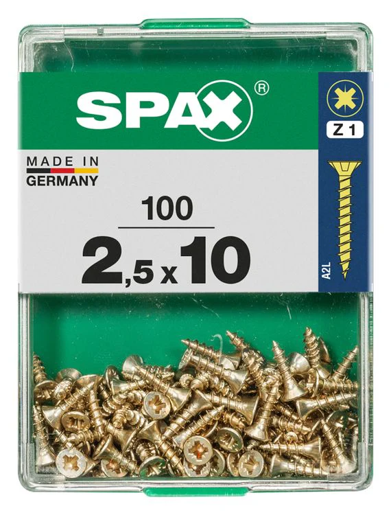 Spax schroef pozidrive verzinkt 2,5x10mm 100st - Image 3