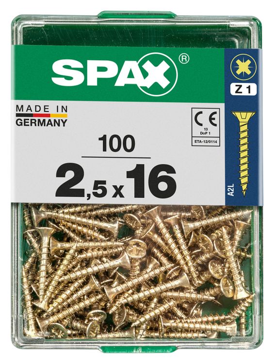 Spax schroef pozidrive verzinkt 2,5x16mm 100st - Image 3