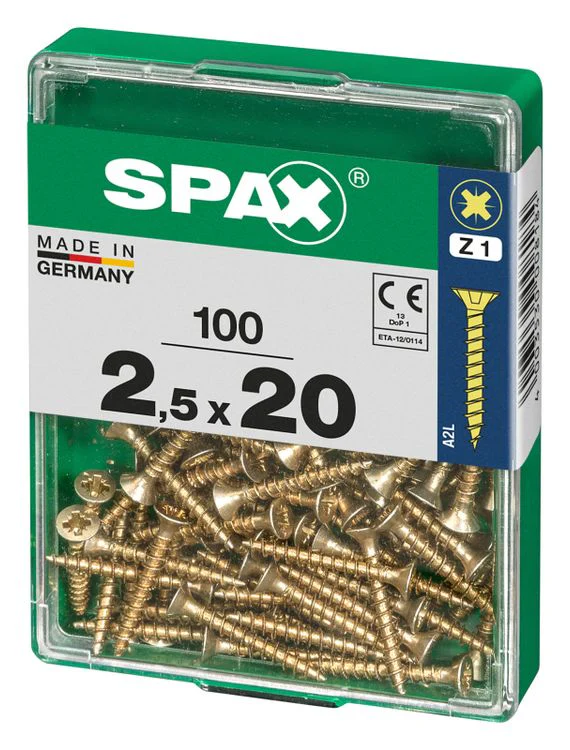 Spax schroef pozidrive verzinkt 2,5x20mm 100st - Image 2