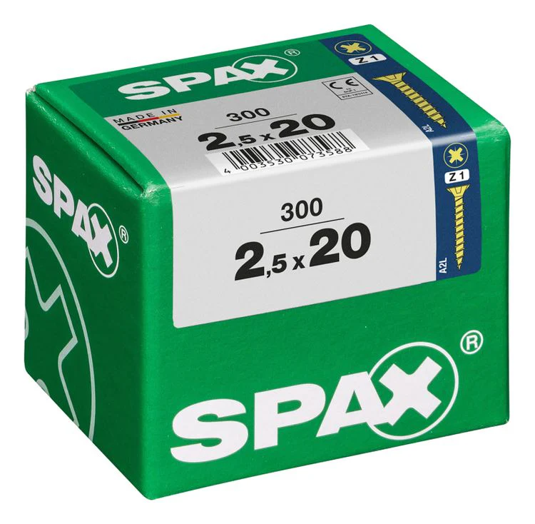 Spax schroef pozidrive verzinkt 2,5x20mm 300st - Image 2