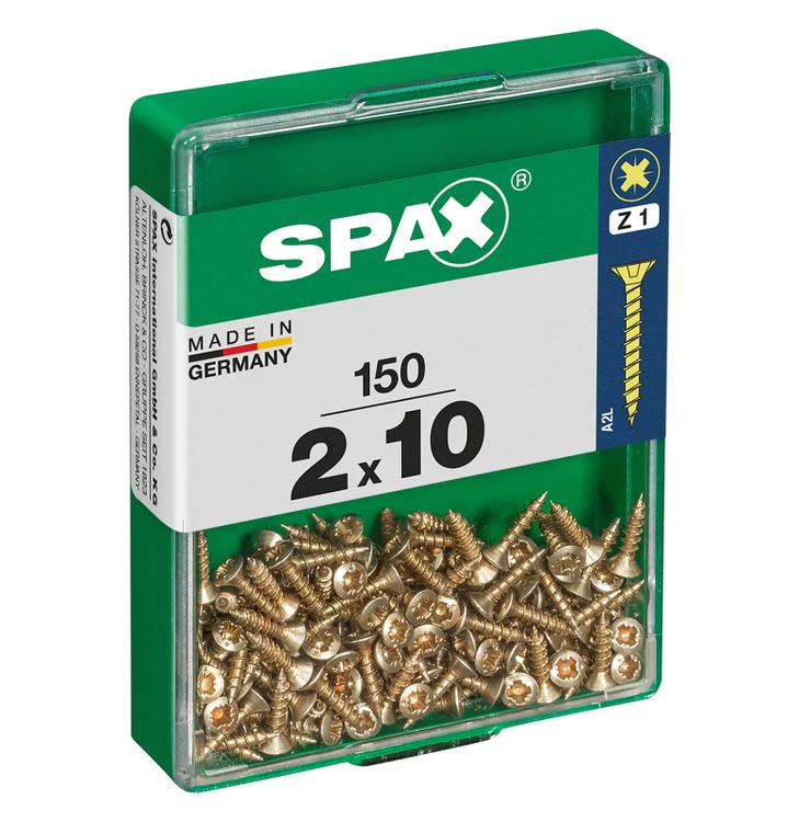 Spax schroef pozidrive verzinkt 2x10mm 150st