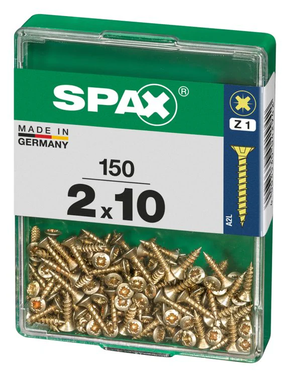 Spax schroef pozidrive verzinkt 2x10mm 150st - Image 2