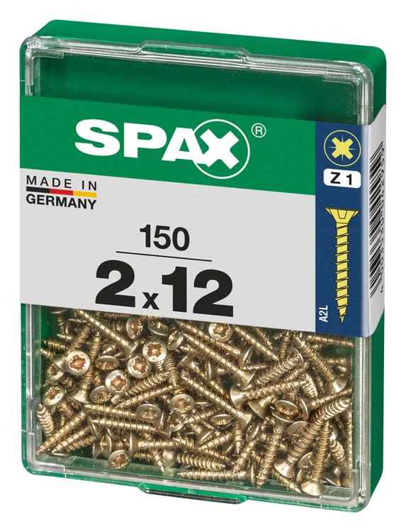 Spax schroef pozidrive verzinkt 2x12mm 150st - Image 2