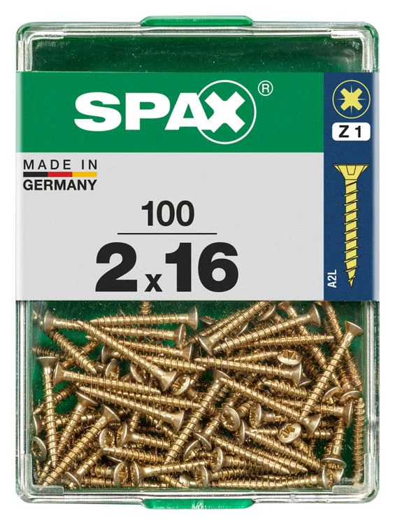 Spax schroef pozidrive verzinkt 2x16mm 100st - Image 3