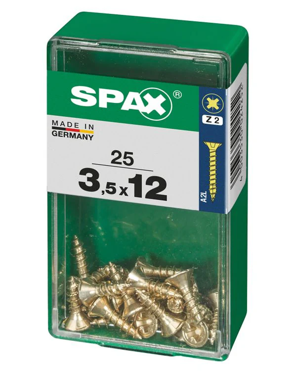 Spax schroef pozidrive verzinkt 3,5x12mm 25st - Image 2
