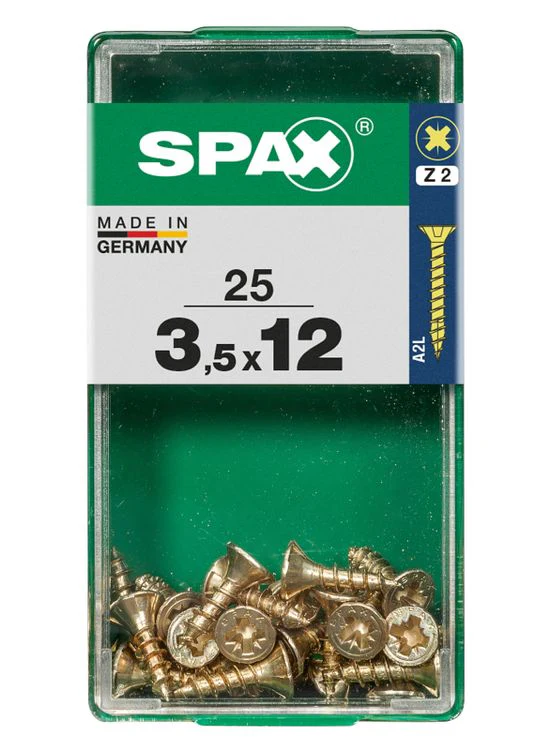 Spax schroef pozidrive verzinkt 3,5x12mm 25st - Image 3