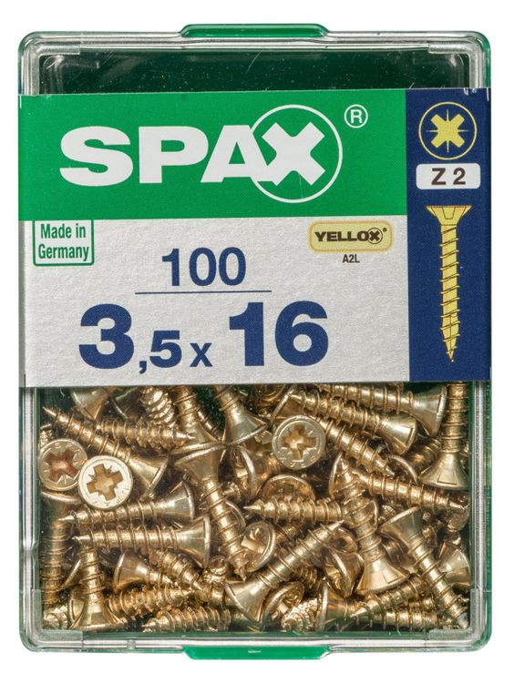 Spax schroef pozidrive verzinkt 3,5x16mm 100st - Image 3