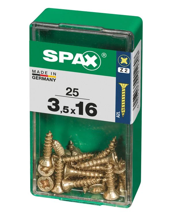 Spax schroef pozidrive verzinkt 3,5x16mm 25st - Image 2