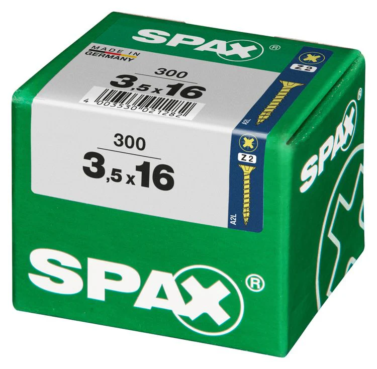 Spax schroef pozidrive verzinkt 3,5x16mm 300st - Image 2